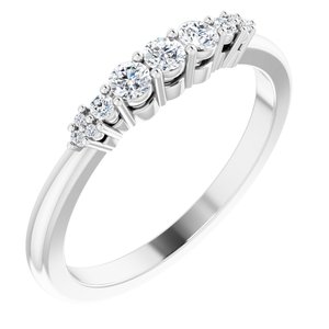 14K White 1/5 CTW Diamond Stackable Ring 
